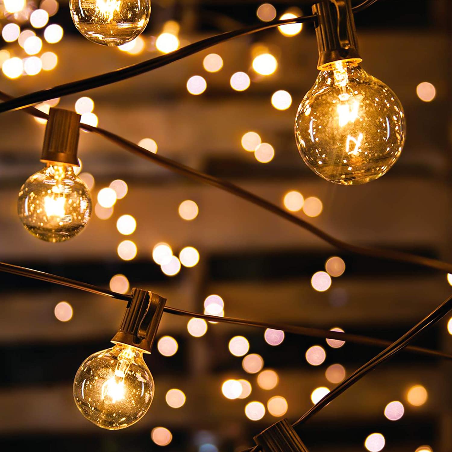 Avoalre Lichterkette Glühbirnen IP65 Wasserfest, G45 warmweiss 30+3 Glühbirnen Lichterkette außen, 10M Innen/Aussenbeleuchtung (max.50M) Ausdehnbar Outdoor Lichterkette für Garten,Balkon,Hof,Hochzeit
