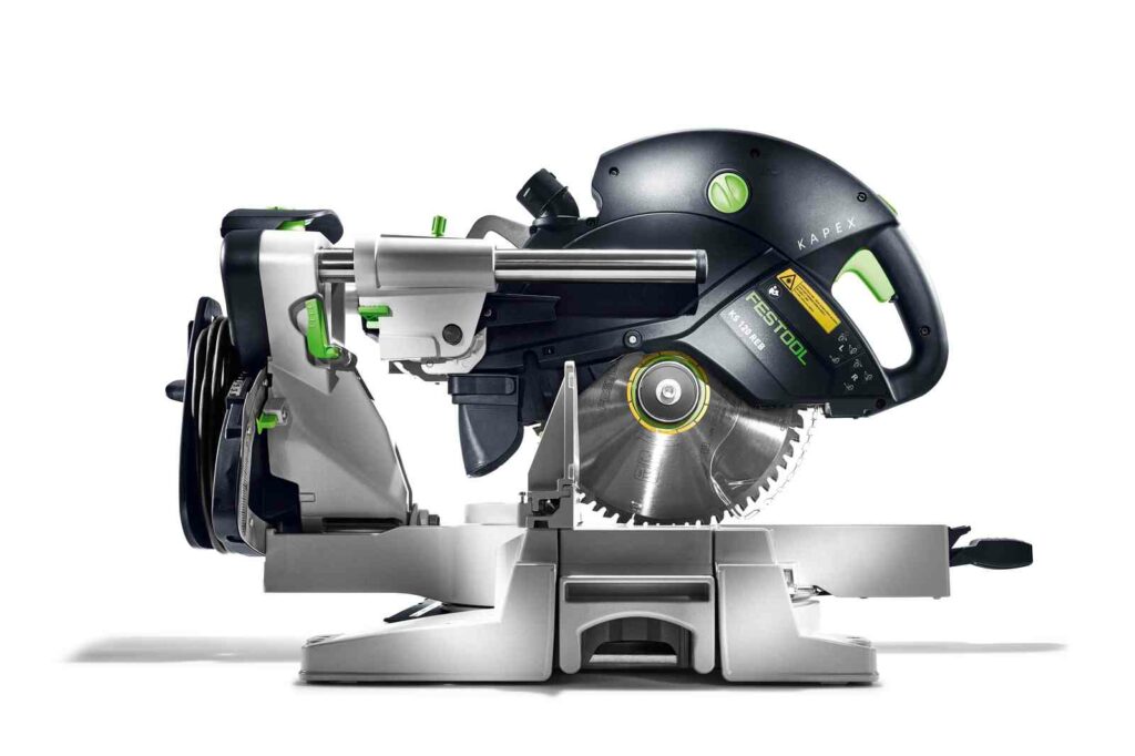 Festool Kapp- und Gehrungssäge auf weißem Untergrund