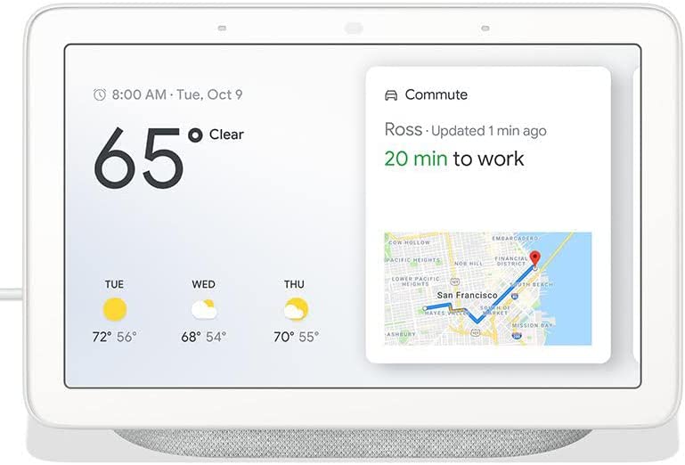 Google Home Hub Display auf weißem Untergrund