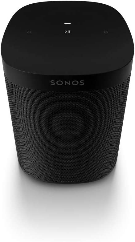 Sonos One SL Smart Speaker Schwarz auf weißem Untergrund