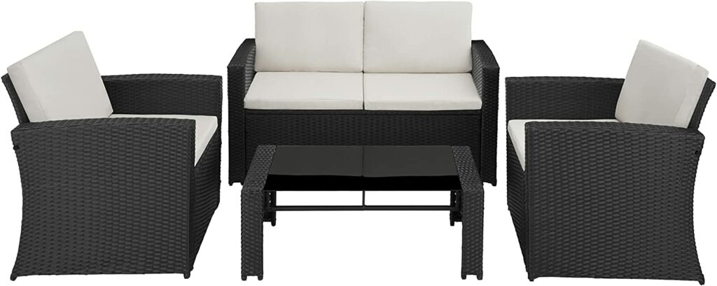 TecTake Lounge Gartenmöbel auf weißem Untergrund
