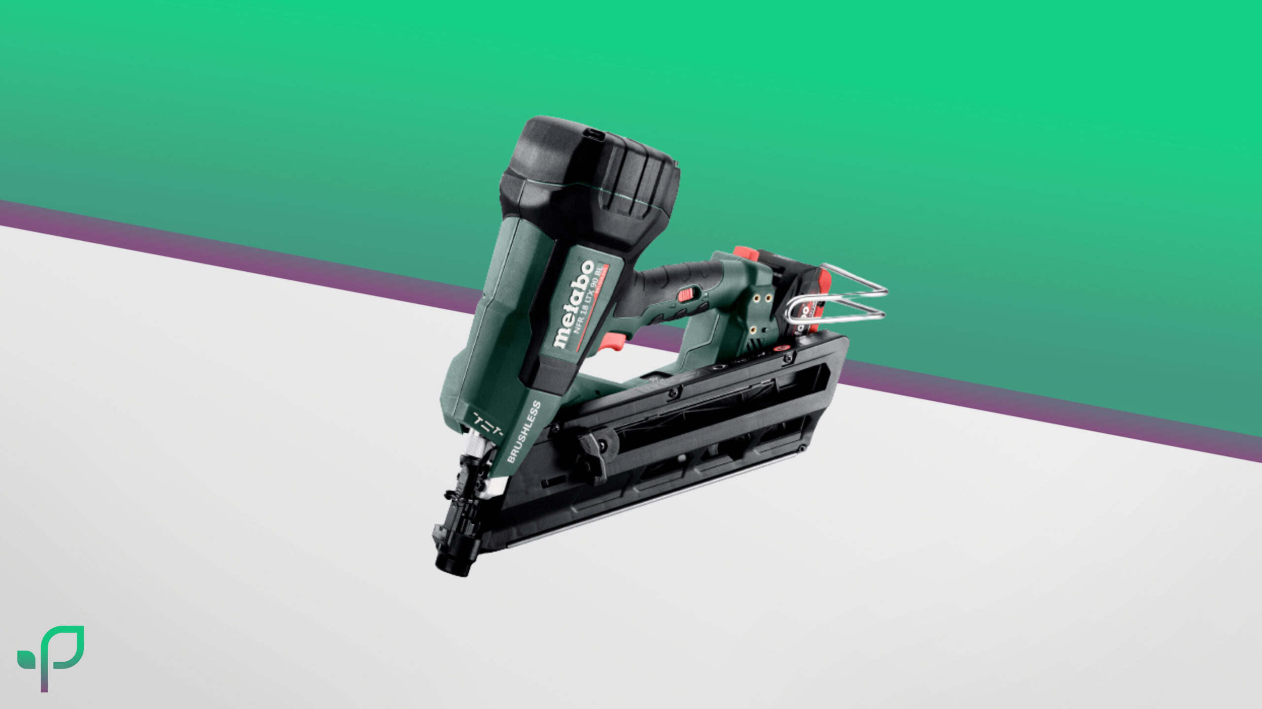 DER ERSTE AKKU-NAGLER VON METABO NFR 18 LTX 90 BL auf dem Smart im Garten Untergrundbild