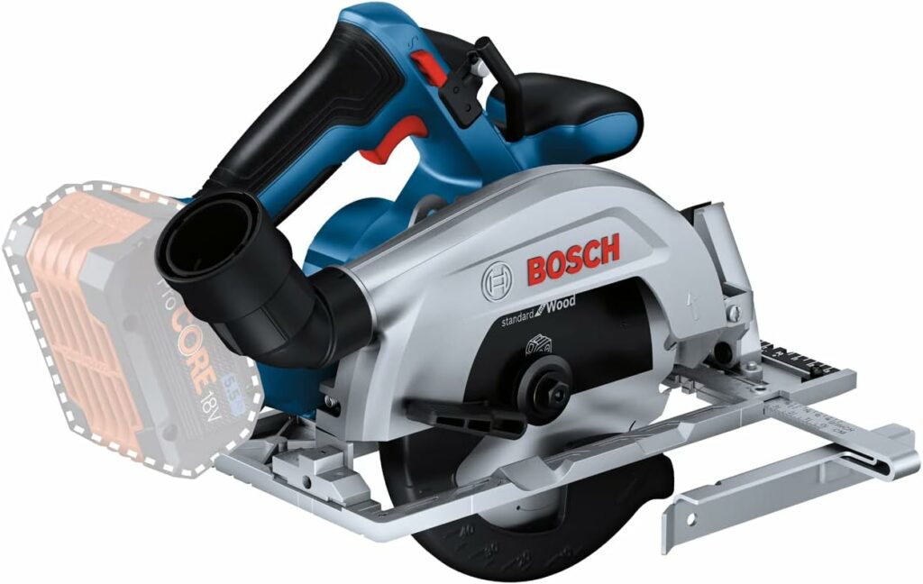 Neue Bosch Professional Akku Kreissäge auf weißem Untergrund