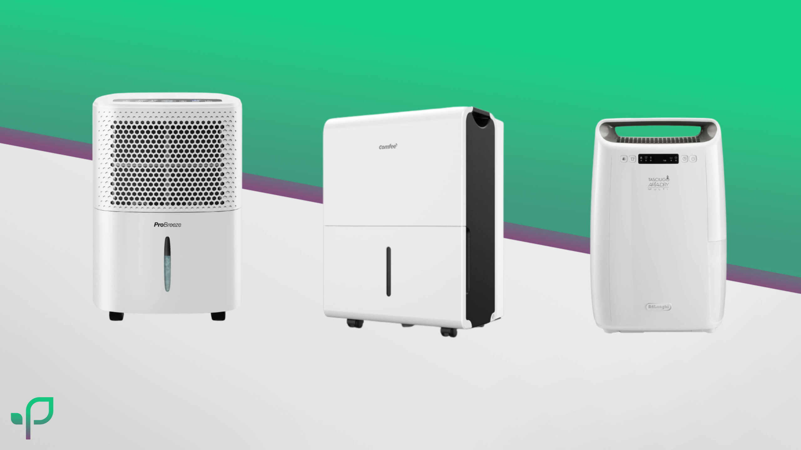 Drei verschiedene Luftentfeuchter stehen neben einander vor dem Smart im Garten Wallpaper