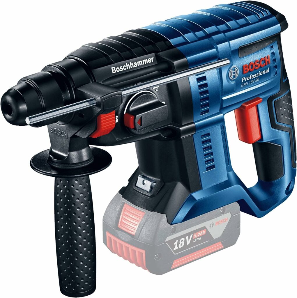 Bosch Professional GBH 18V-20 Akku-Bohrhammer auf weißem Untergrund