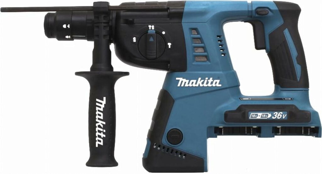 Makita DHR264ZJ Akku-Bohrhammer auf weißem Untergrund