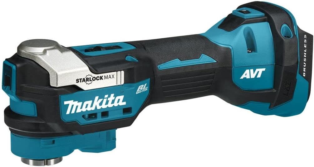 Makita DTM52ZJ Akku Multifunktionswerkzeug auf weißem Untergrund