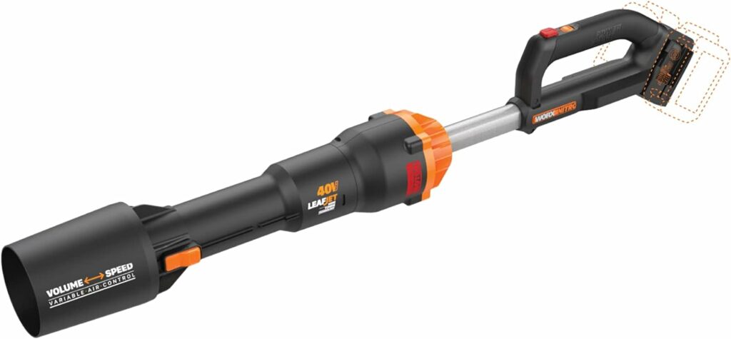 Einige Worx Laubbläser, wie der WG585.9 Pro Leafjet, verfügen über eine variable Luftsteuerung. Dies ermöglicht es den Benutzern, die Luftgeschwindigkeit und das Volumen je nach Bedarf anzupassen, was besonders nützlich ist, wenn man mit unterschiedlichen Arten von Laub und Schmutz arbeitet.